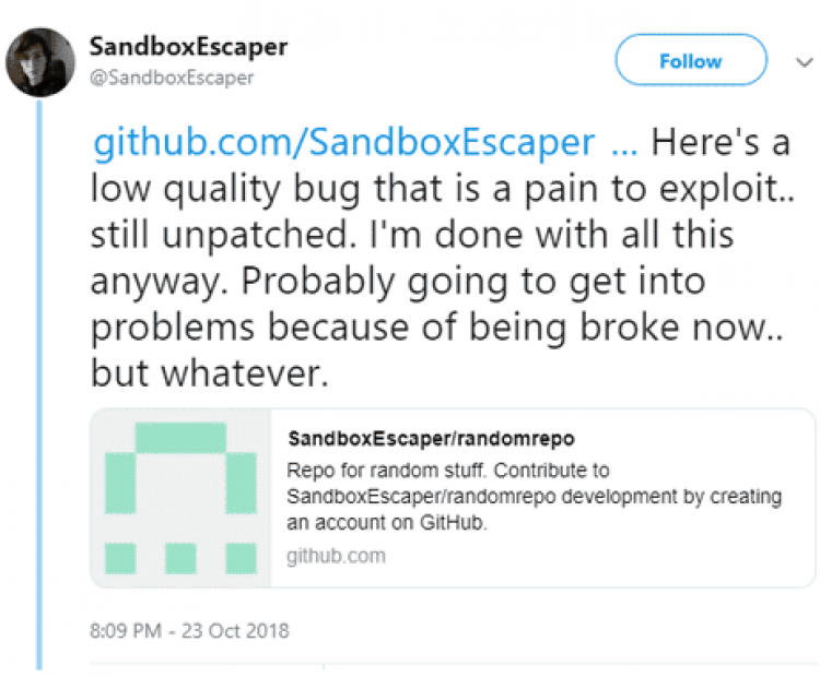 Hacker Discloses New Windows Zero-Day Exploit On Twitter